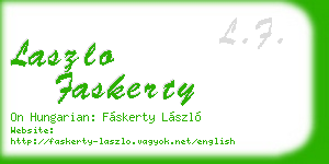 laszlo faskerty business card