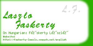 laszlo faskerty business card